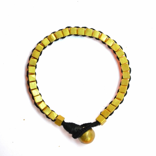 Squre Dhokra Big Bits Bracelet