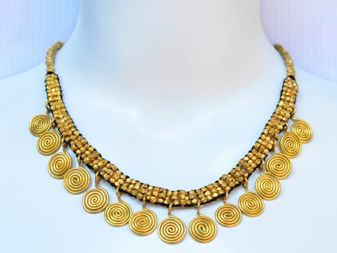 Unique Look Spiral Tribal Necklace