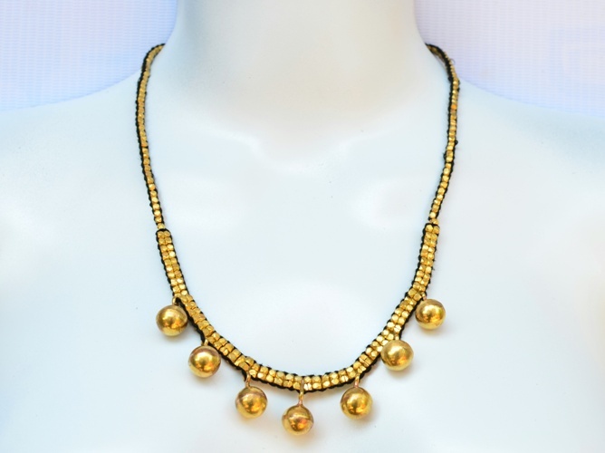 Tribal Dhokra Ball Necklace