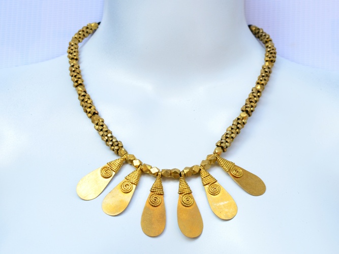 Petals Six With Dhokra Bits Necklace