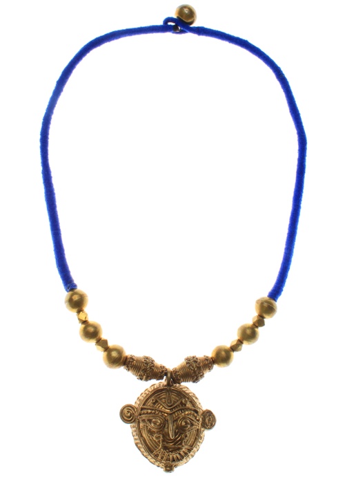 Golden Face Coated  Unique Look Tribal pendant